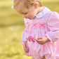 Smocked Natalie Bubble, Pink Vinings