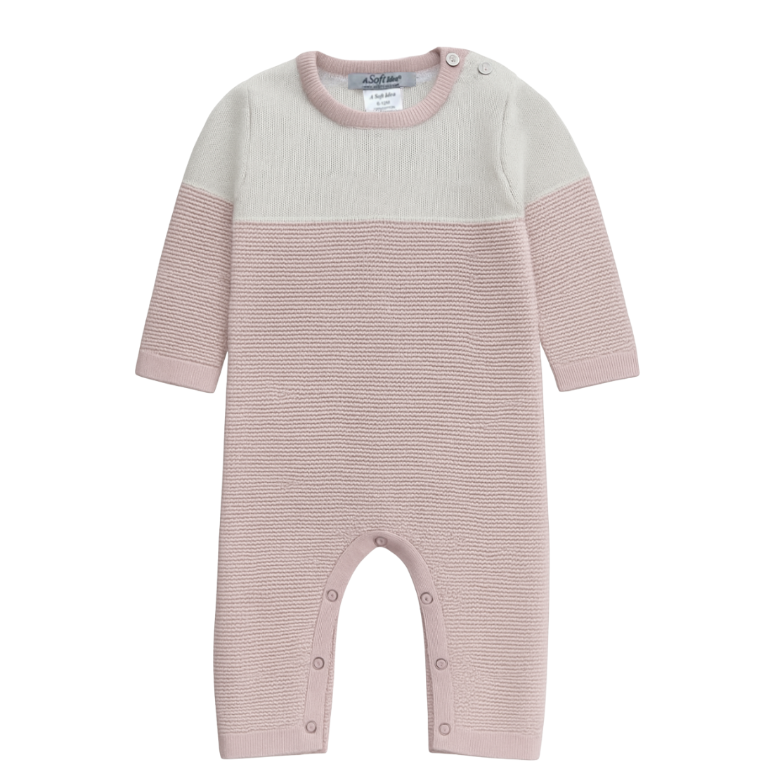 Seed Stitch Knit Romper, Pink