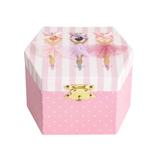 Three Ballerinas Musical Jewelry Box