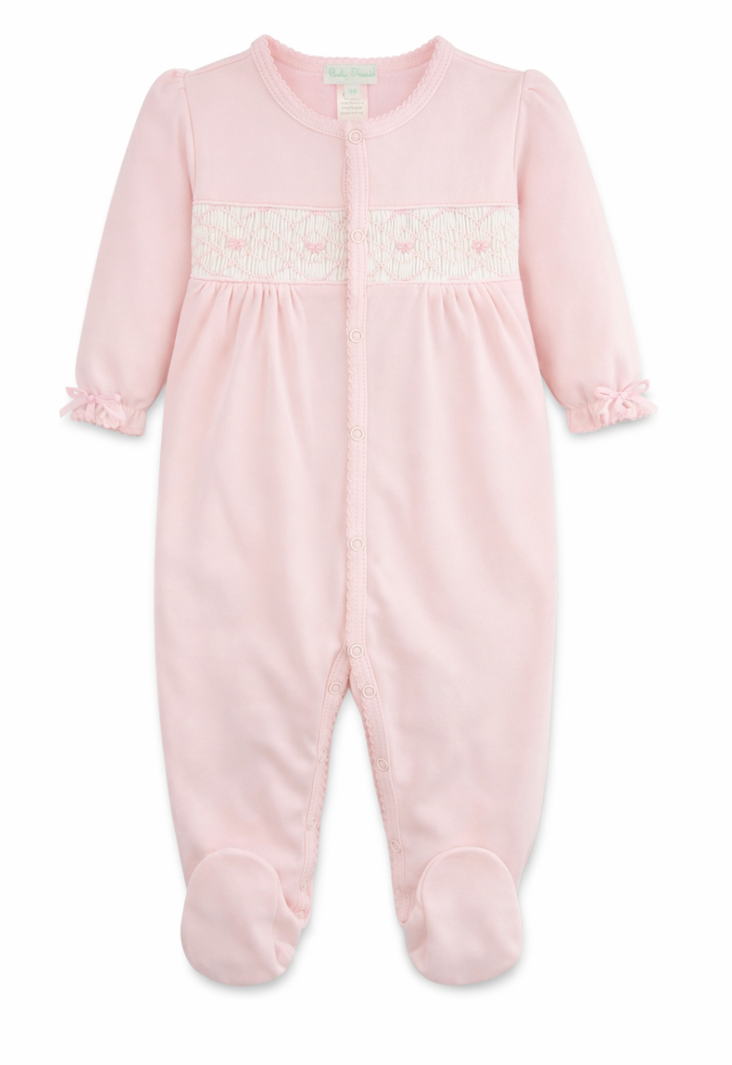 Hand Smocked Footie, Bows