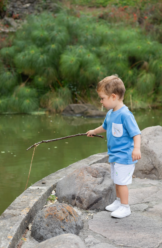 Fishing Lure Seersucker Short
