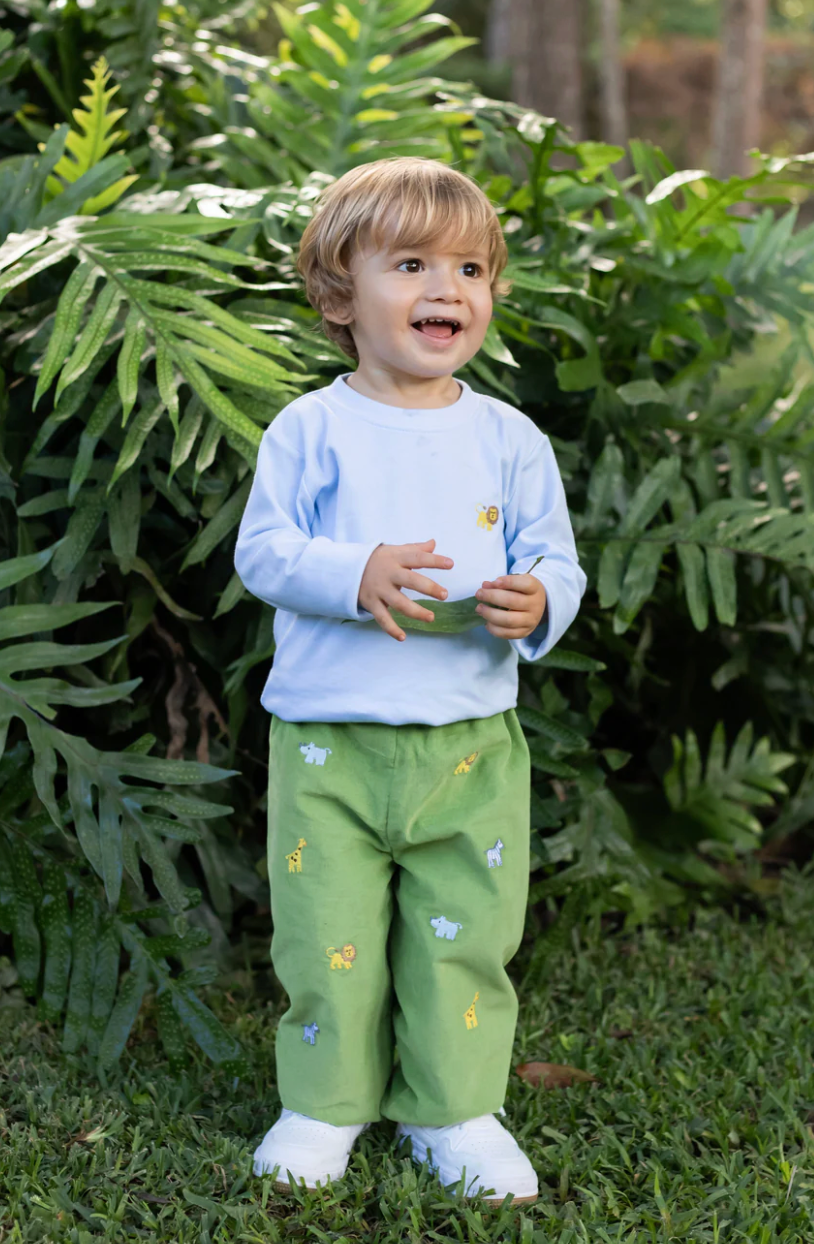 Safari Leo Pants, Sage Green Cord