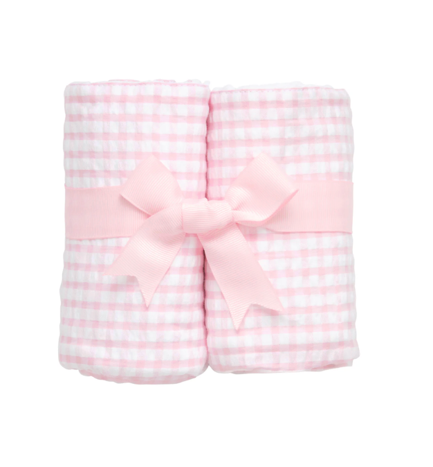 Check Burps, Set of 2 Pink