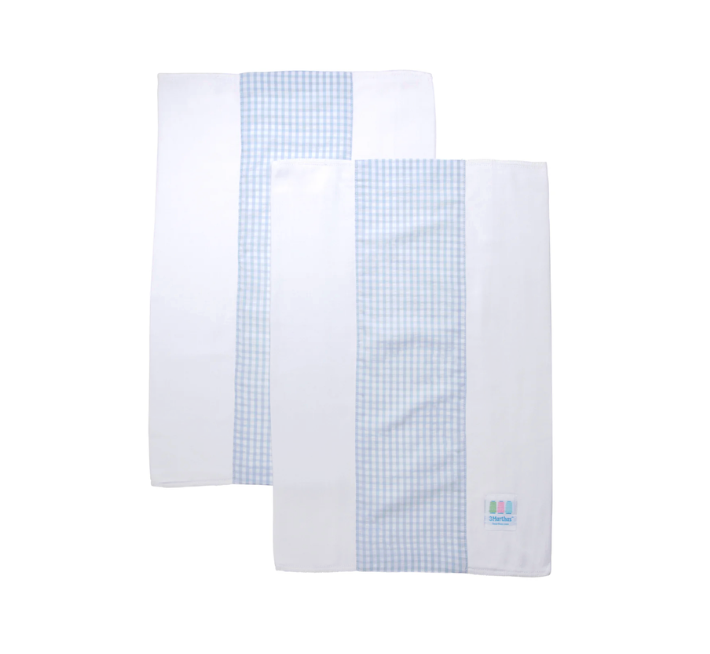 Check Burps, Set of 2 Blue