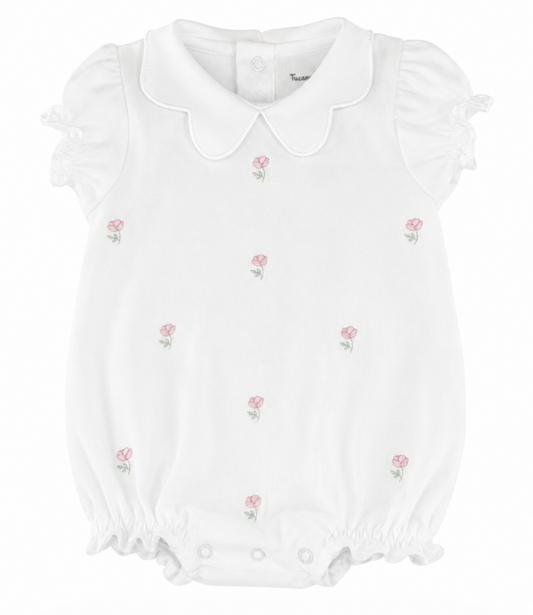 Splashed Flower Pima Romper
