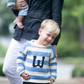 Stripe Letter Sweater