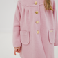 Pink Round Pleated Yoke Coat
