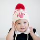 Ear Flap Hat with Monogram, Hearts