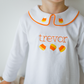 Peter Pan Collared Long Sleeve Shirt, Candy Corn