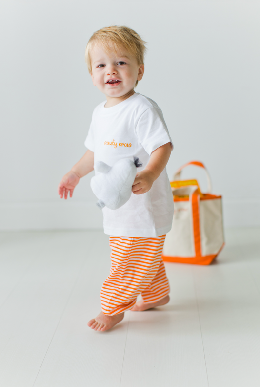 Embroidered Short Sleeve T-Shirt, Candy Crew