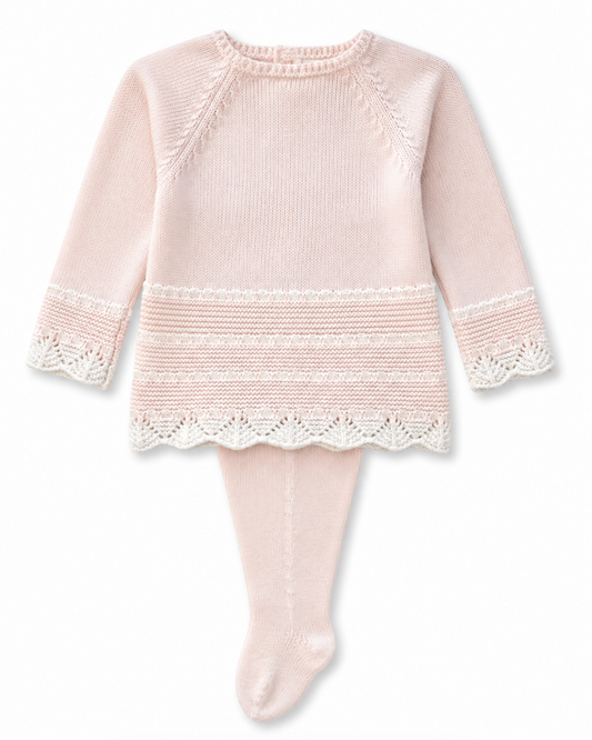 Footed Stripe Baby Girl Set