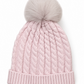 Cable Toboggan Hat with Pom