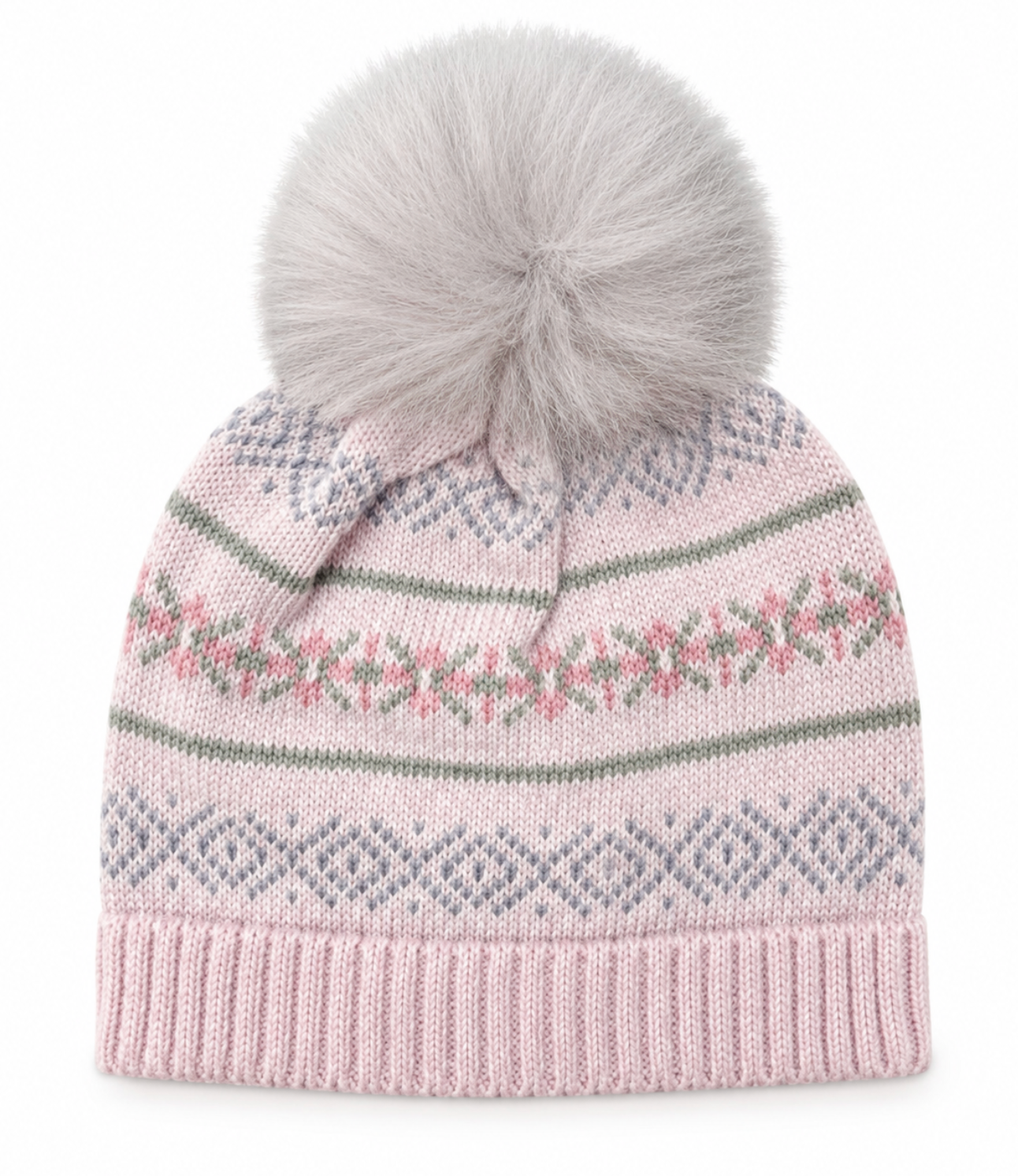 Pink Fair Isle Hat
