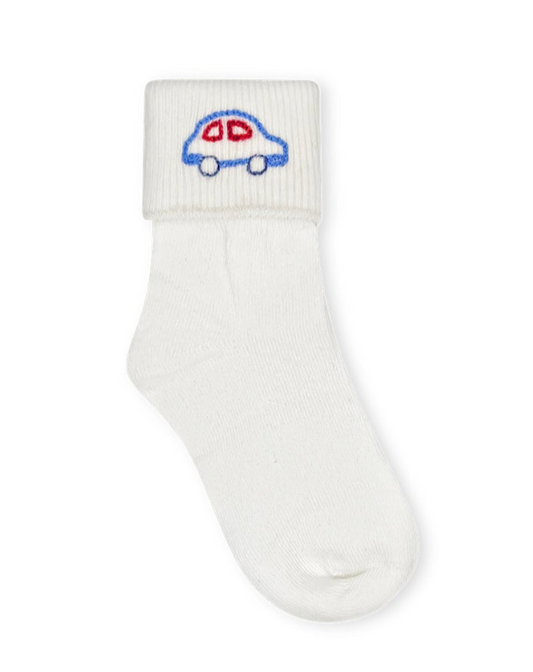 Fallon Fold Over Socks, Royal Car