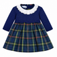 Ruffle Collar Plaid Dress