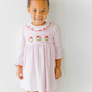 Christmas Wreath Pink Knit Dress