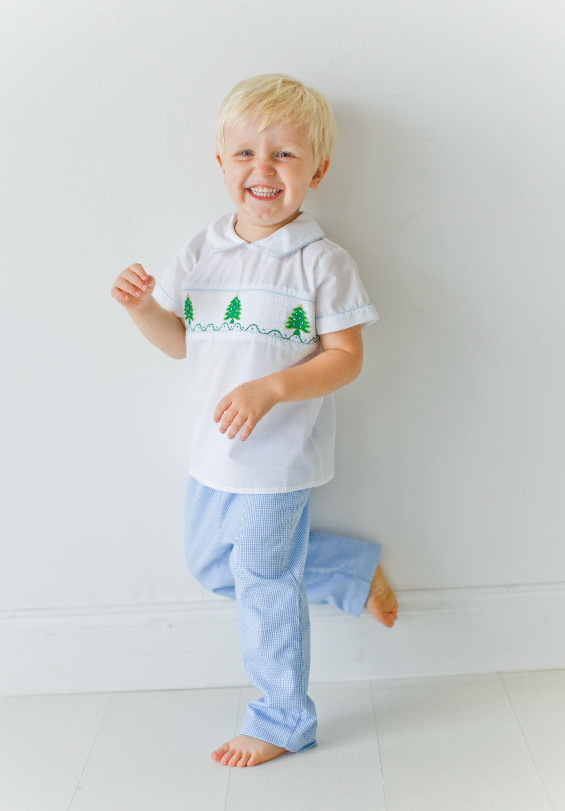 Drew Pant Set, Christmas Trees