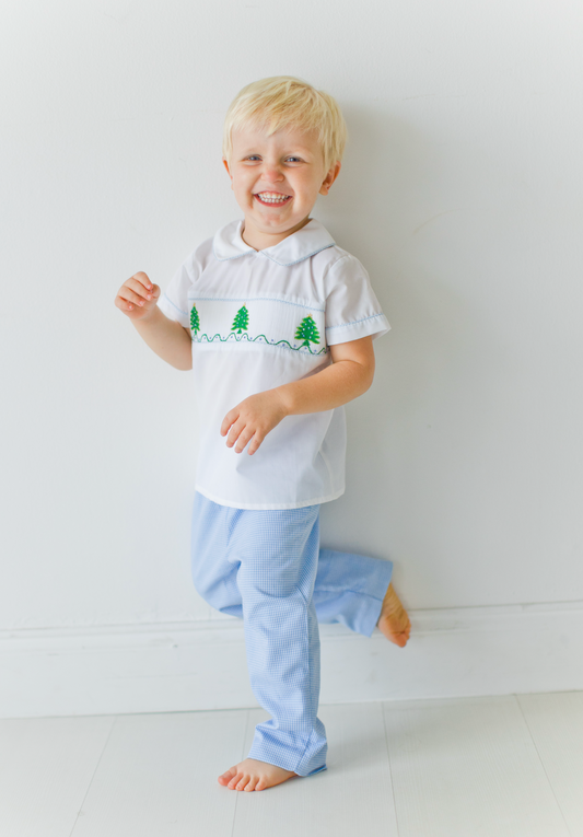 Drew Pant Set, Christmas Trees