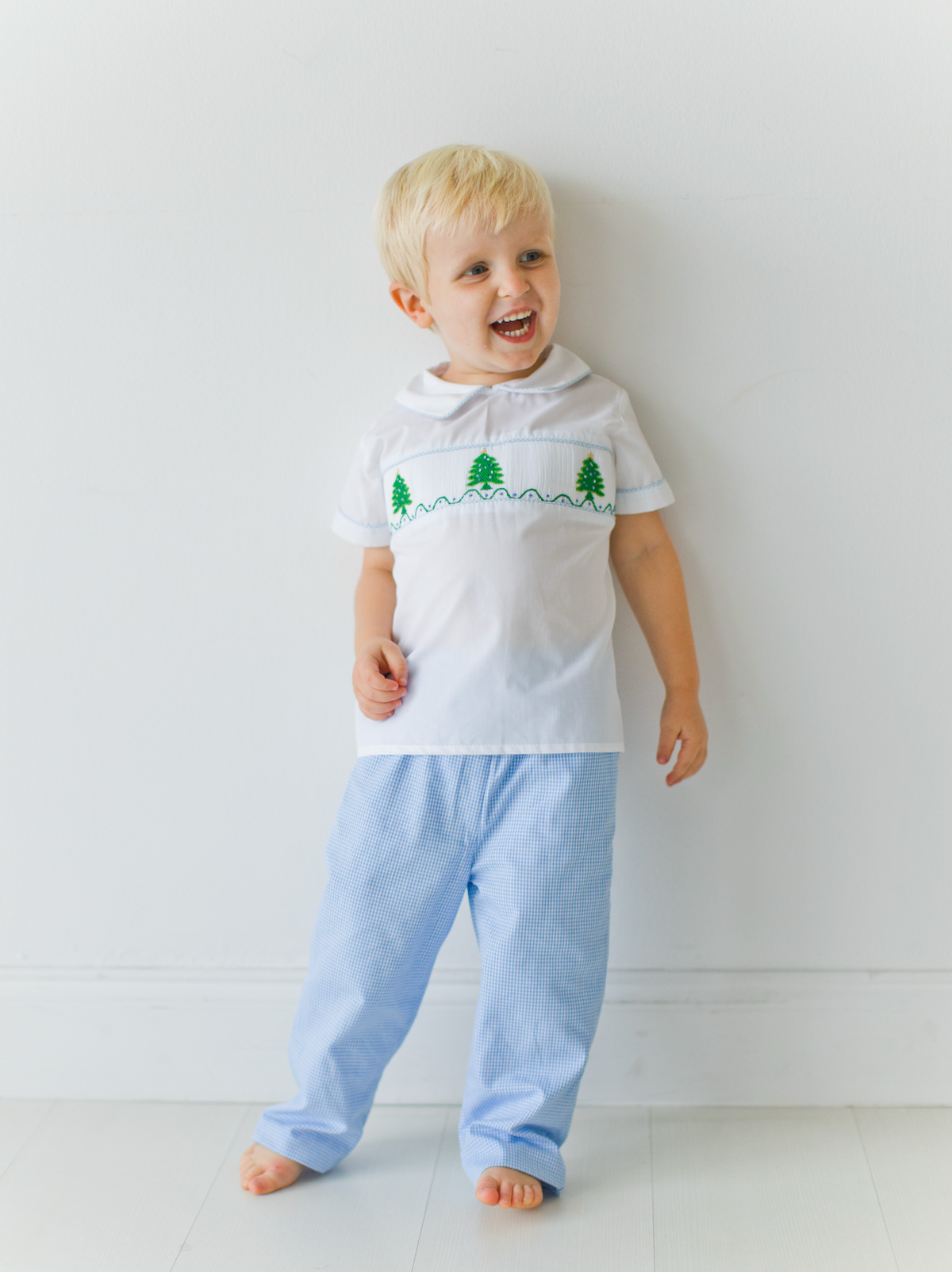 Drew Pant Set, Christmas Trees