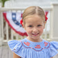 Smocked Bishop Dress - Flags