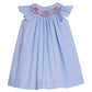 Smocked Bishop Dress - Flags