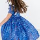 Spark-tacular Short Sleeve Ruffle Twirl Dress