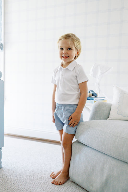 White Short Sleeve Polo Shirt