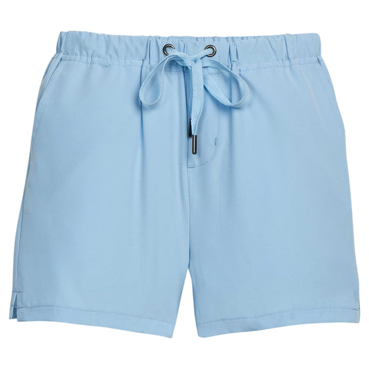 Little English classic sport short in light blue with a tieable waist, for little boy 