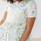 Spring Dandelion Floral Short Sleeve Pocket Twirl Dress