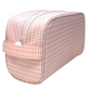 Stowaway Toiletry Bag, Gingham Taffy