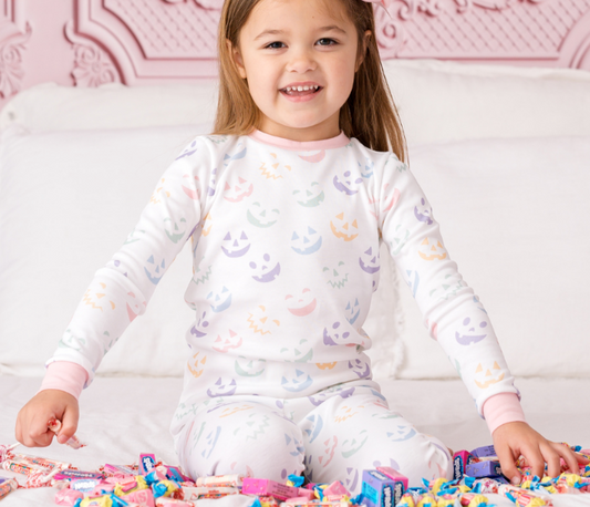 Sweet Pea Girl PJ Set, Peek-a-Boo Park Pink