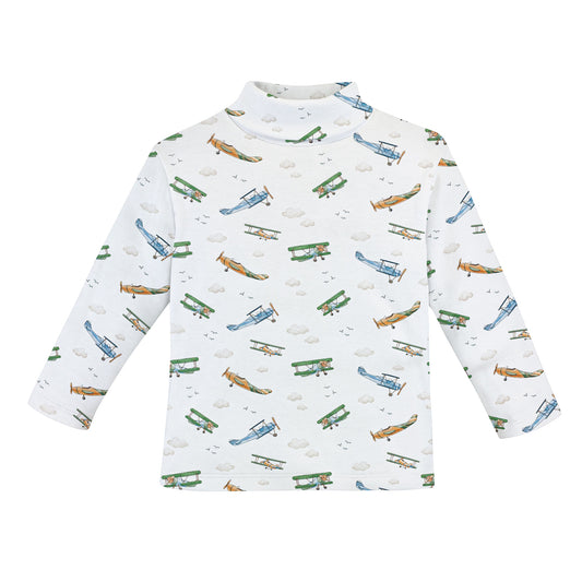 Airplanes Printed Turtleneck