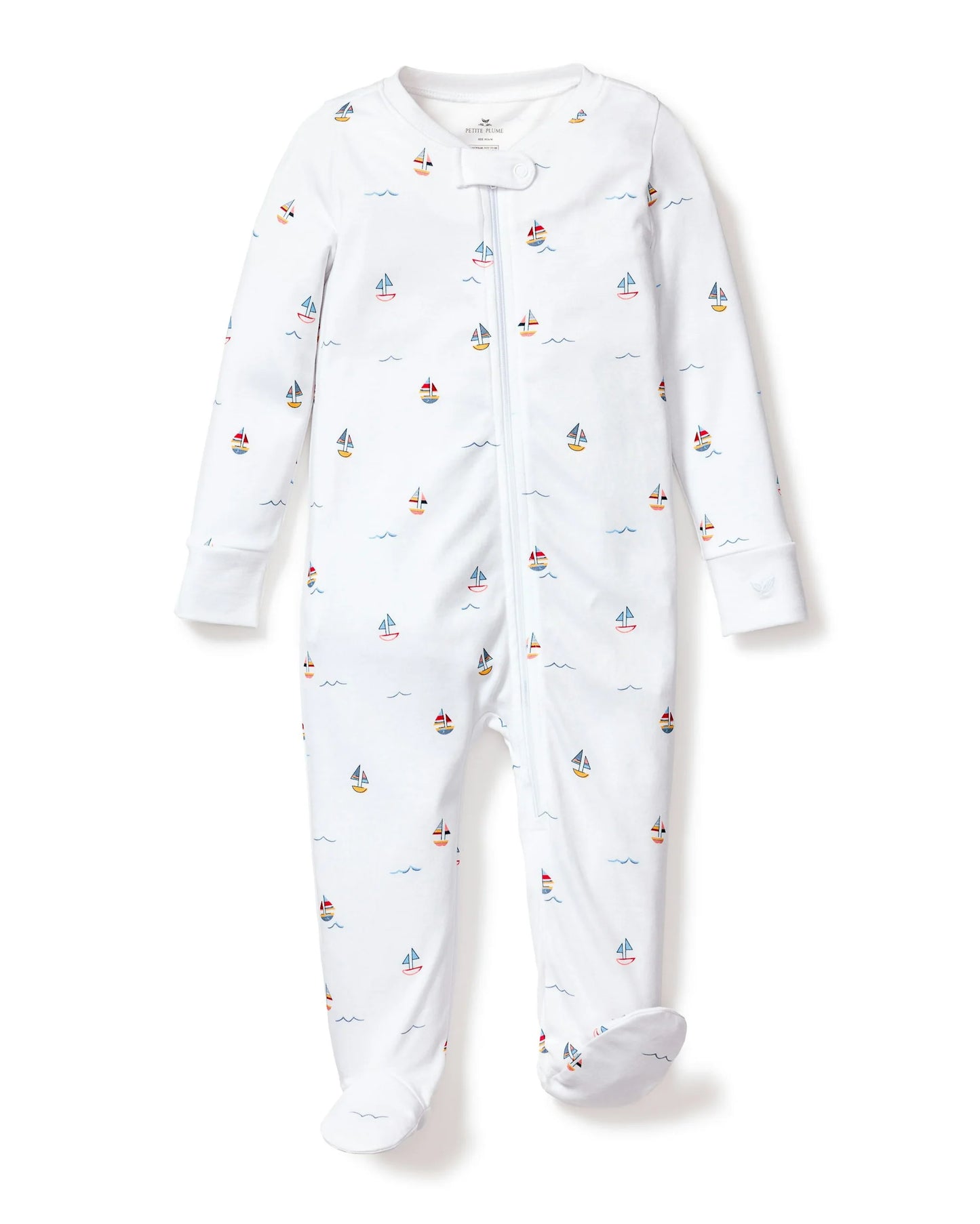 Baby Pima Romper in Bateau