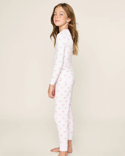 Pink Bows Snug Fit Pima Pajama Set