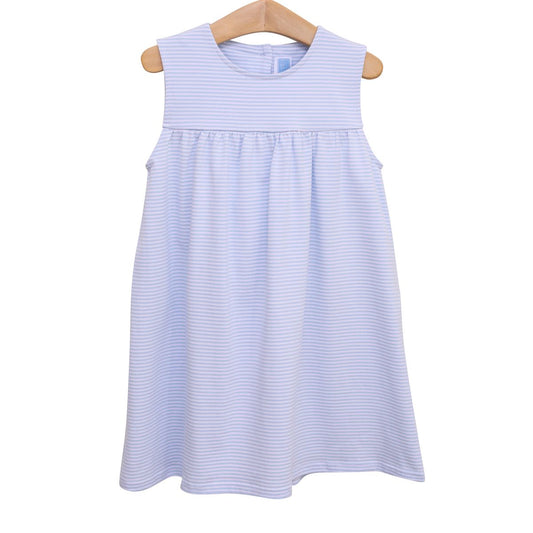 Jillian Jumper Dress, Light Blue Stripe