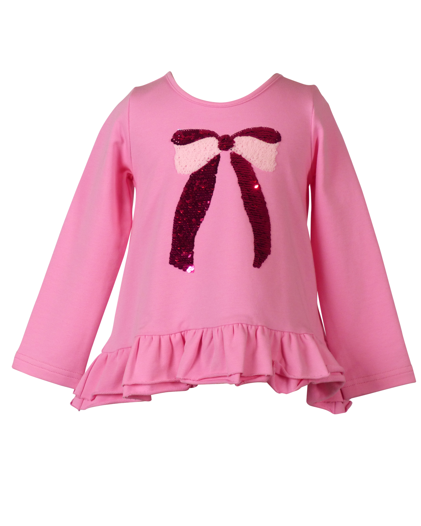 Tinley Pink Sequin Bow Top