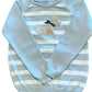 Dog Light Blue Stripe Crewneck Sweater