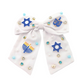 Happy Hanukkah White Bow- verified