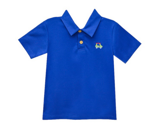 Golf Embroidered Short Sleeve Periwinkle Polo