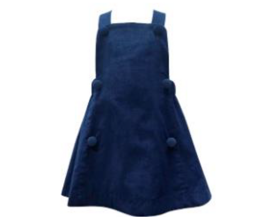 Arlett Navy Corduroy Jumper Dress