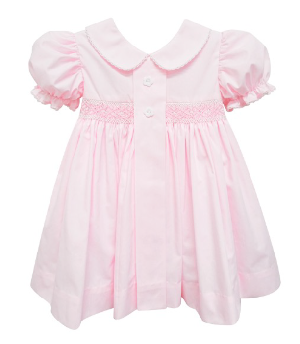 Sweetly Smocked Pink Broadcloth Dress