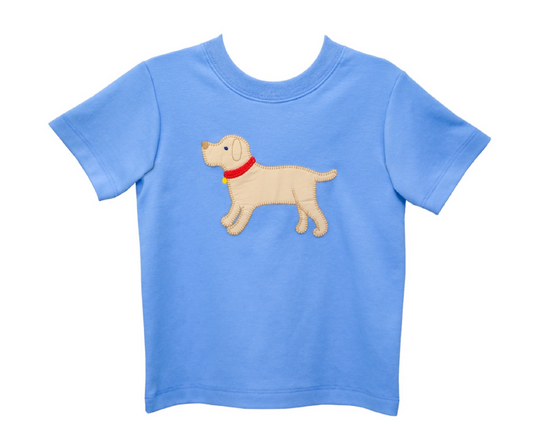 Labrador Applique Periwinkle Knit T-Shirt