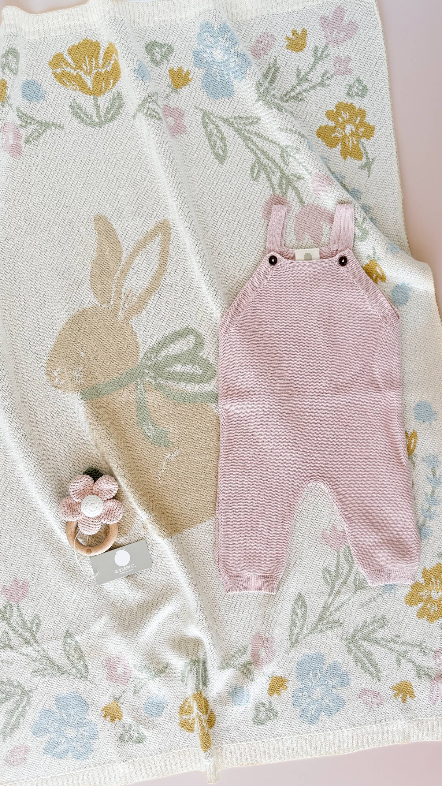 Pastel Bunny Cotton Blanket