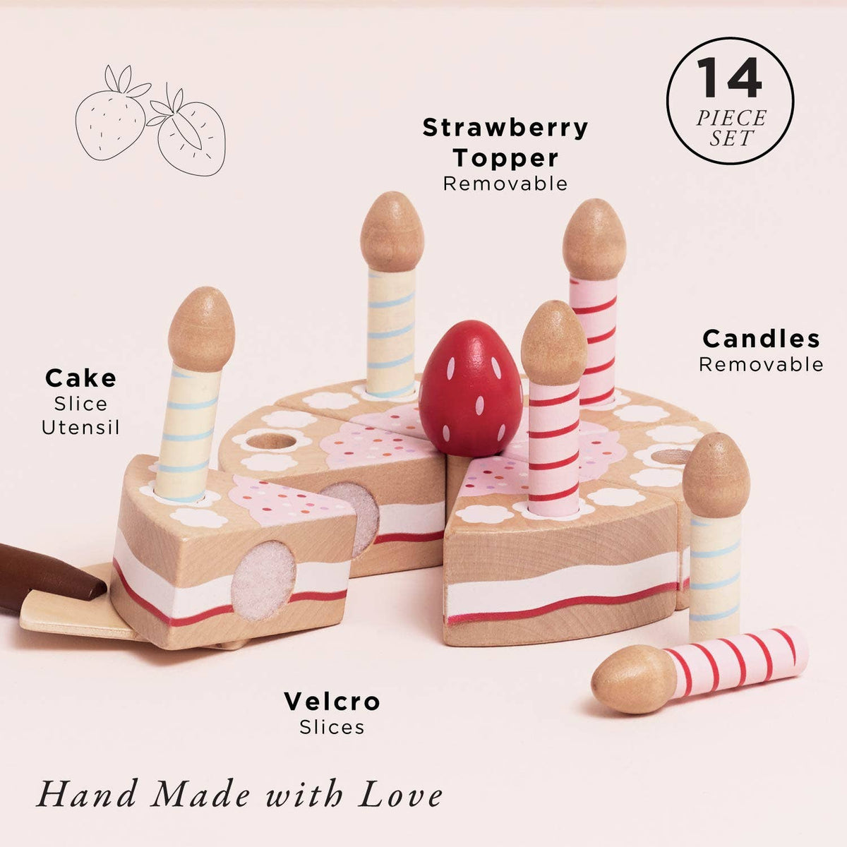 Sliceable Birthday Cake & Candles