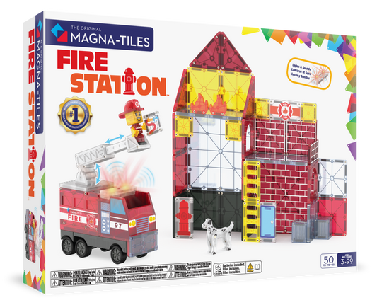 Magna-Tiles Fire Station 50-Piece Set