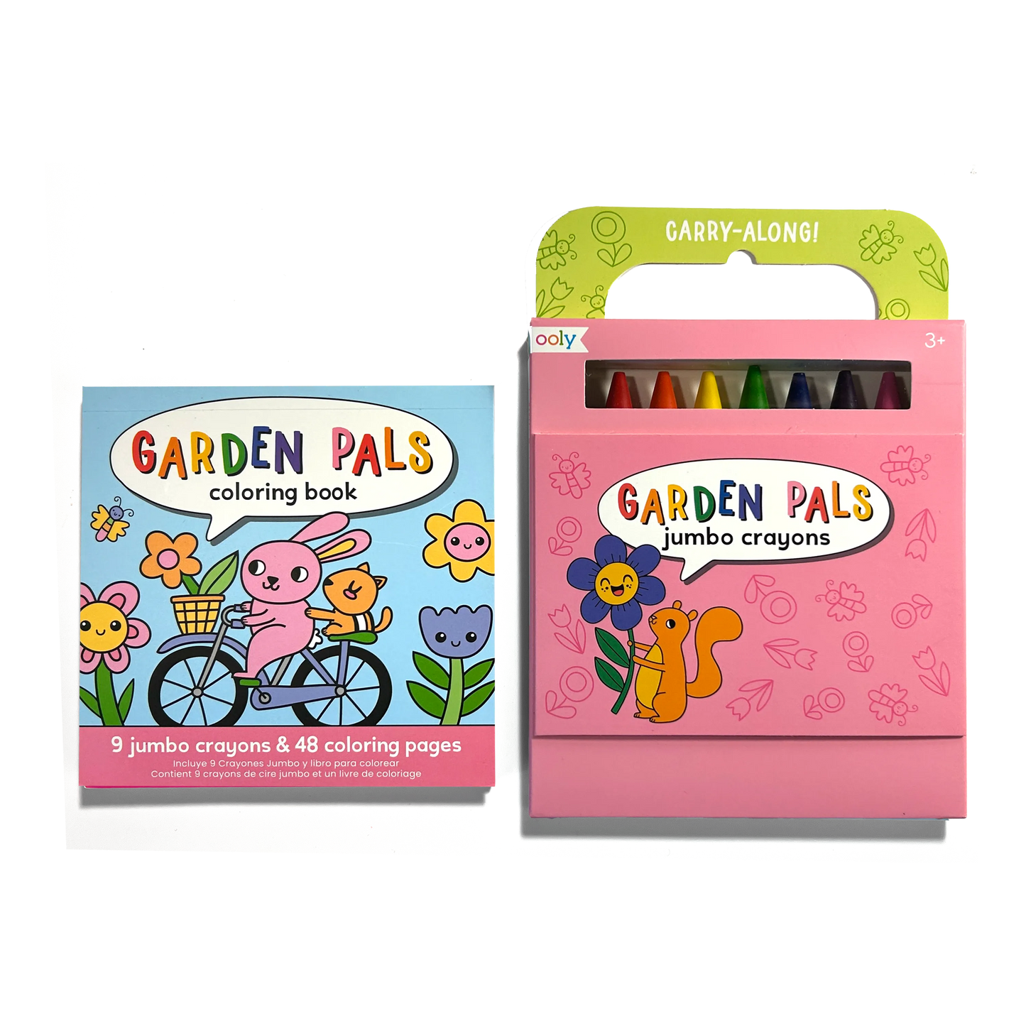 Carry Along! Coloring Book and Crayon Set, Garden Pals