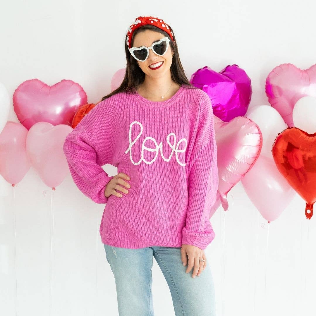 Love Valentine's Day Knit Adult Sweater