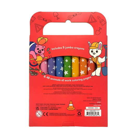 Carry Along Crayons & Coloring Book Kit , Work Zone