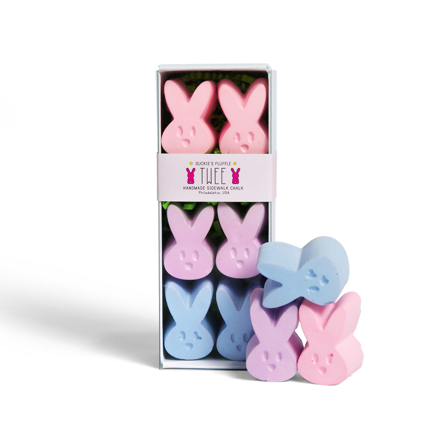 Easter Fluffle Handmade Sidewalk Chalk, Pink