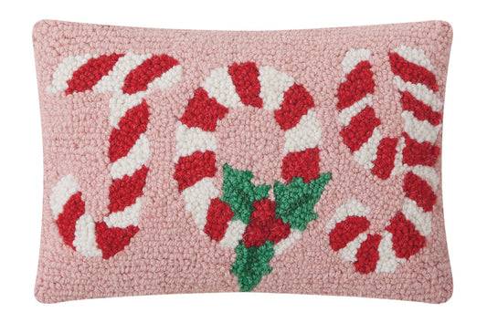 Hook Pillow, Candy Cane Joy